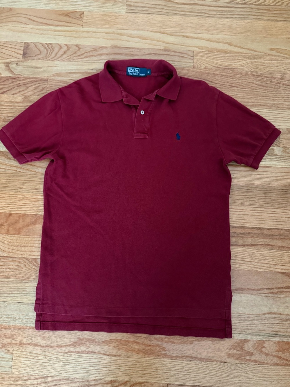 Vintage Polo Ralph Lauren Mesh Polo Shirt Dark Red Navy Pony Men’s M